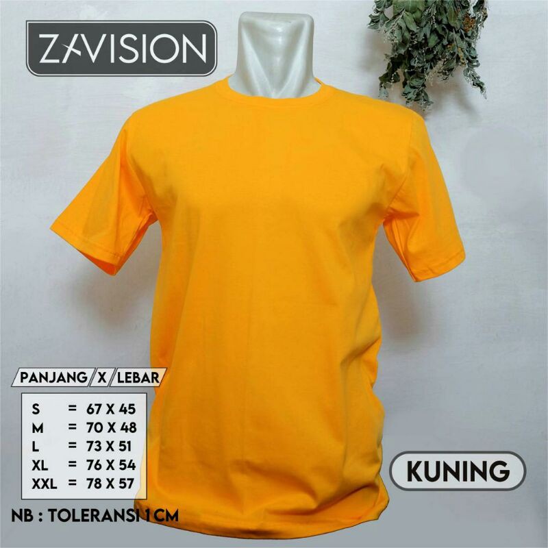 KAOS POLOS COTTON COMBED 30s PREMIUM KUNING #kaospolos #combedpremium