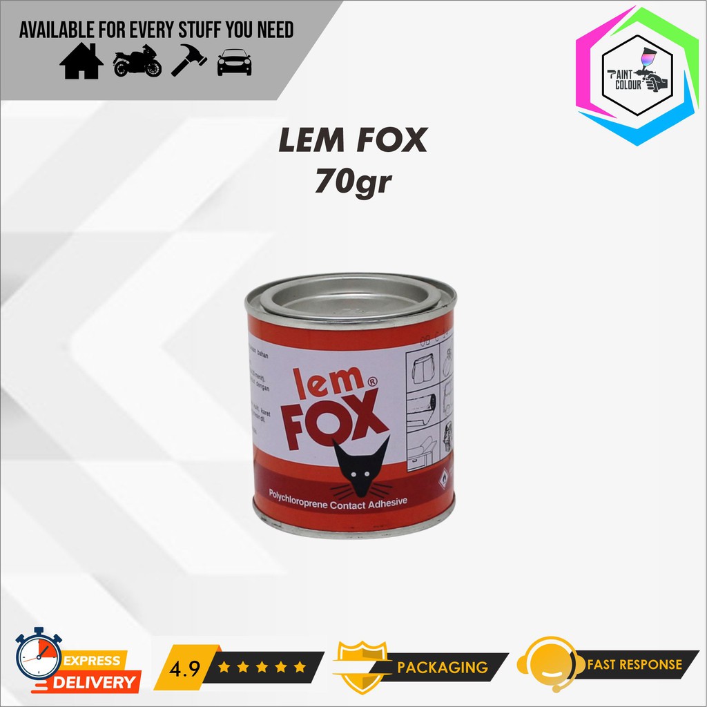 Lem Fox Kuning 70gr Lem Karpet,Sendal Kulit Kayu Karet