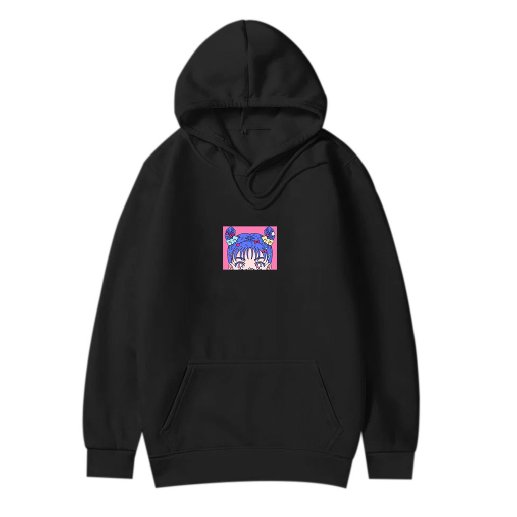 PONYTAIL GIRL HOODIE JUMPER PRIA WANITA Size M-XXL