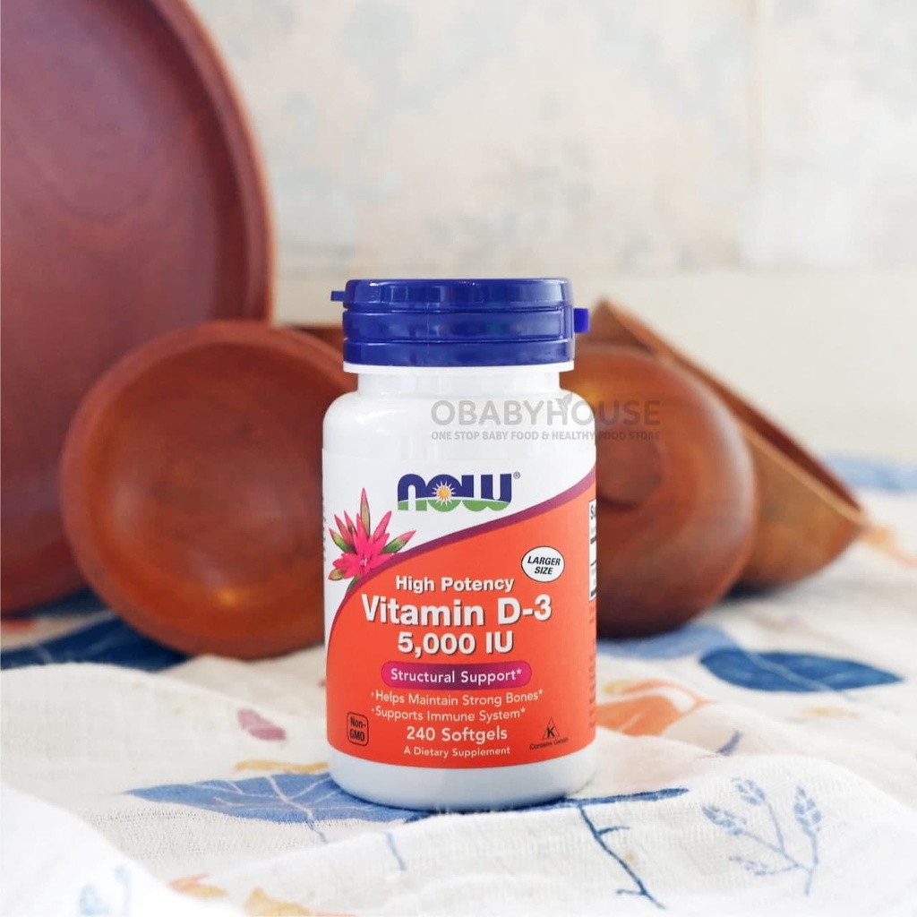 Now Foods Vitamin D3 (5000 IU) 240 Softgels