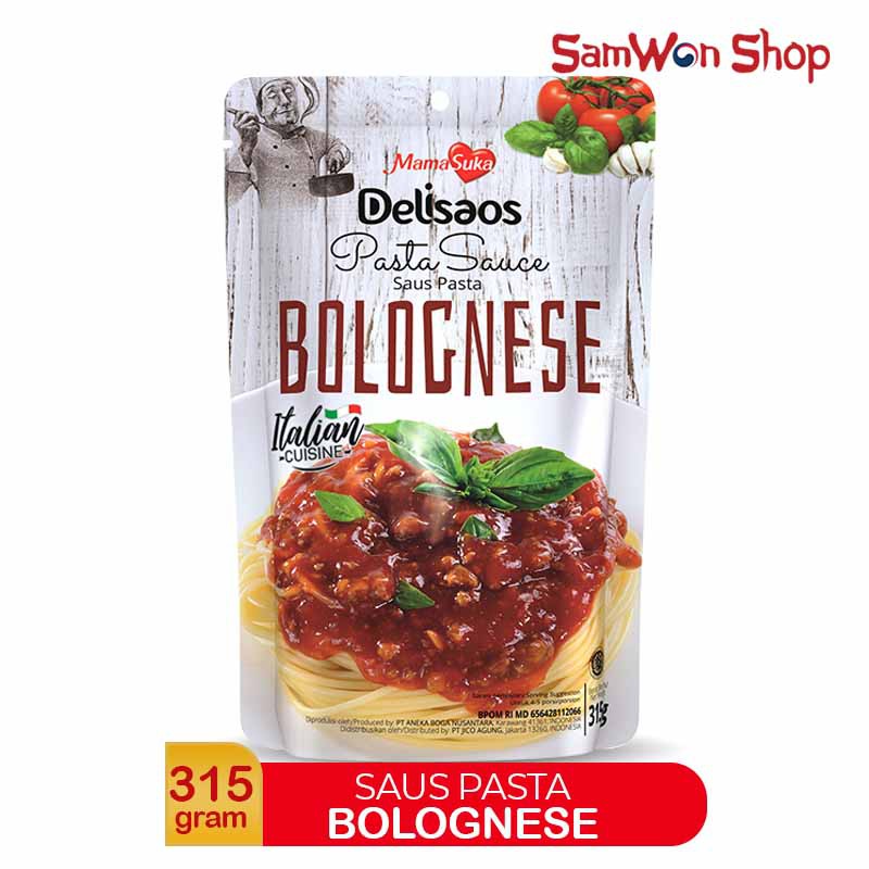 

MAMASUKA DELISAOS PASTA SAUCE BOLOGNESE 315 GRAM - SAUS PASTA INSTAN