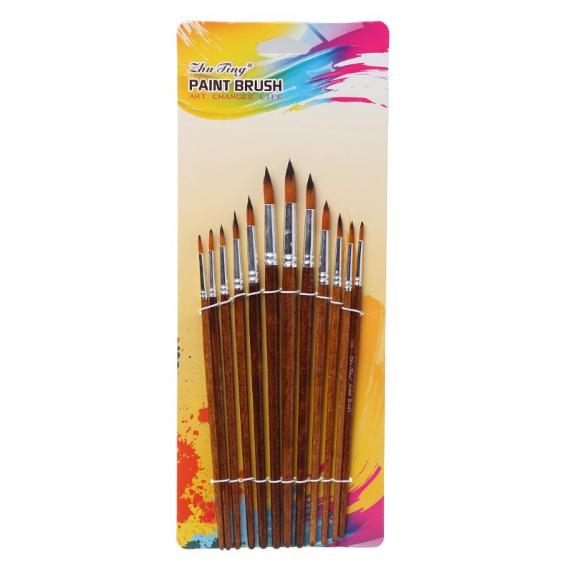 

round brush ZHUTING KUAS LUKIS SET watercolor acrylic