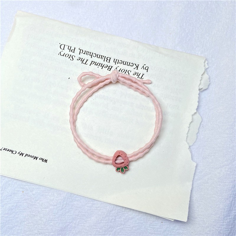 OSM - F927 Ikat Rambut Model Buah / Karet Rambut Fashion / Kuncir Rambut Wanita / Fruit Hair Tie-Strawberry