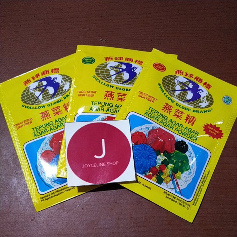 

Agar Swallow Globe Brand 7g sachet