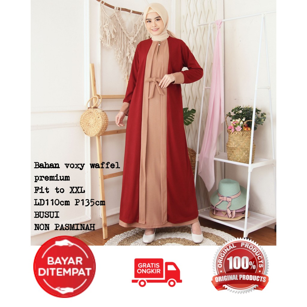 Grosir murah Baju Gamis Wanita Terbaru 2020 / Gamis wanita muslimah / Gamis raabiah Elegan