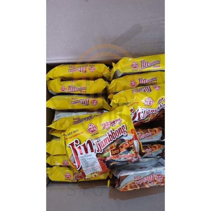 

impor-mie- ottogi - jinjjambbong spicy seafood noodle mie - non halal -mie-impor.