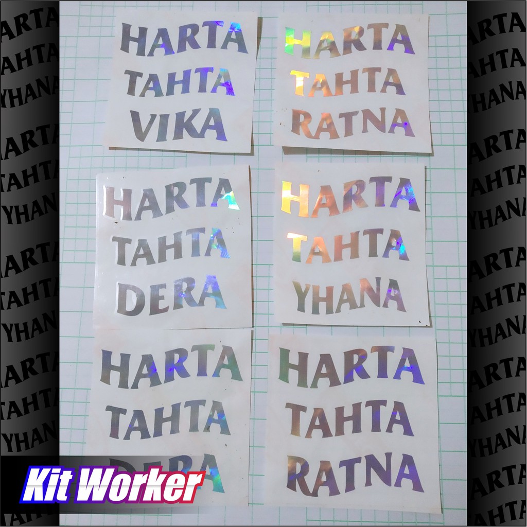 STICKER HARTA TAHTA VIRAL (NAMA KAMU)