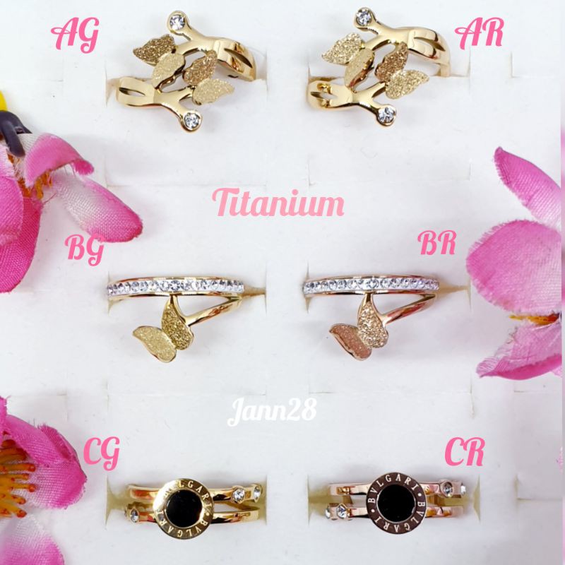 Cincin titanium NEW anti karat tidak alergi JJ-25