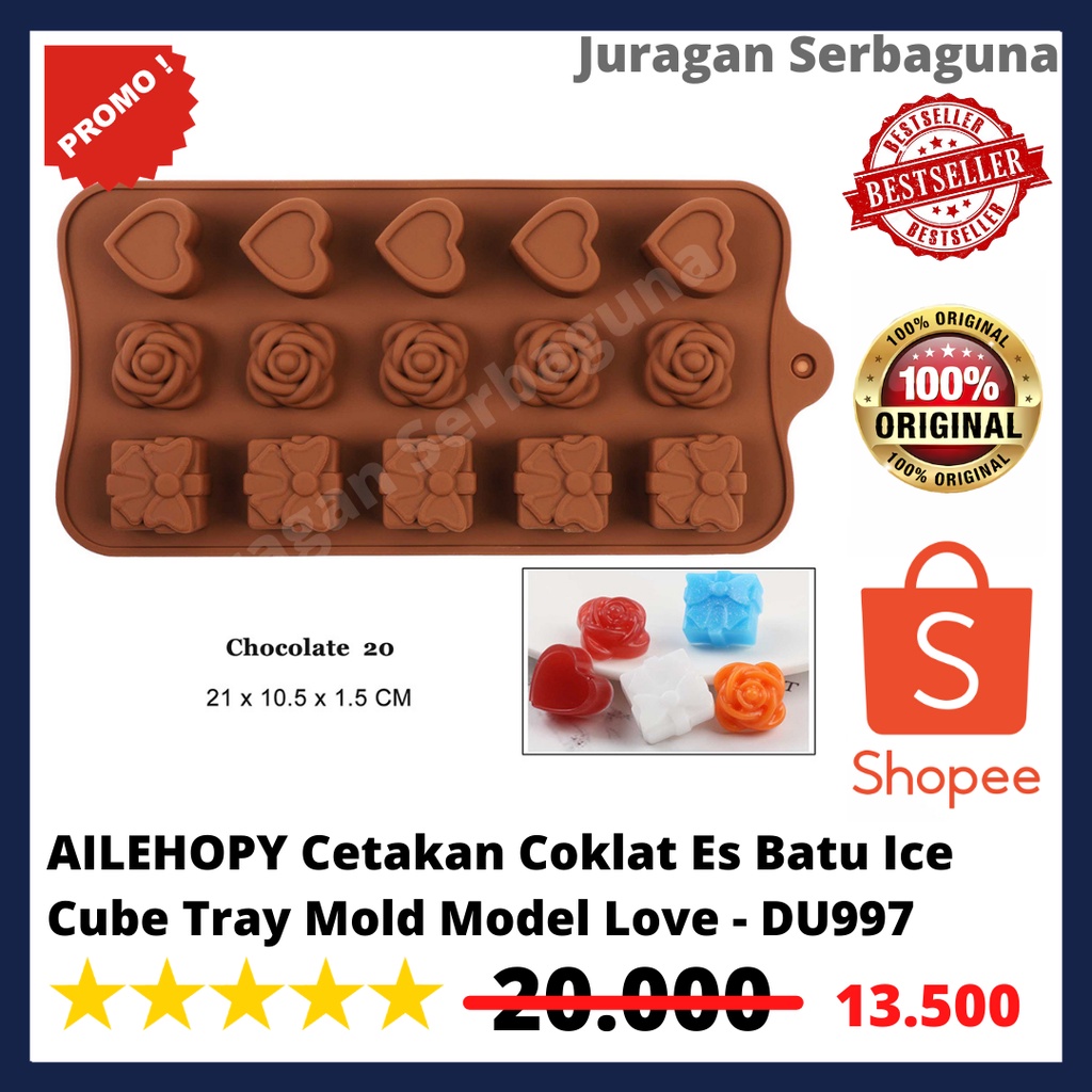 AILEHOPY Cetakan Coklat Es Batu Ice Cube Tray Mold Model Love - DU997