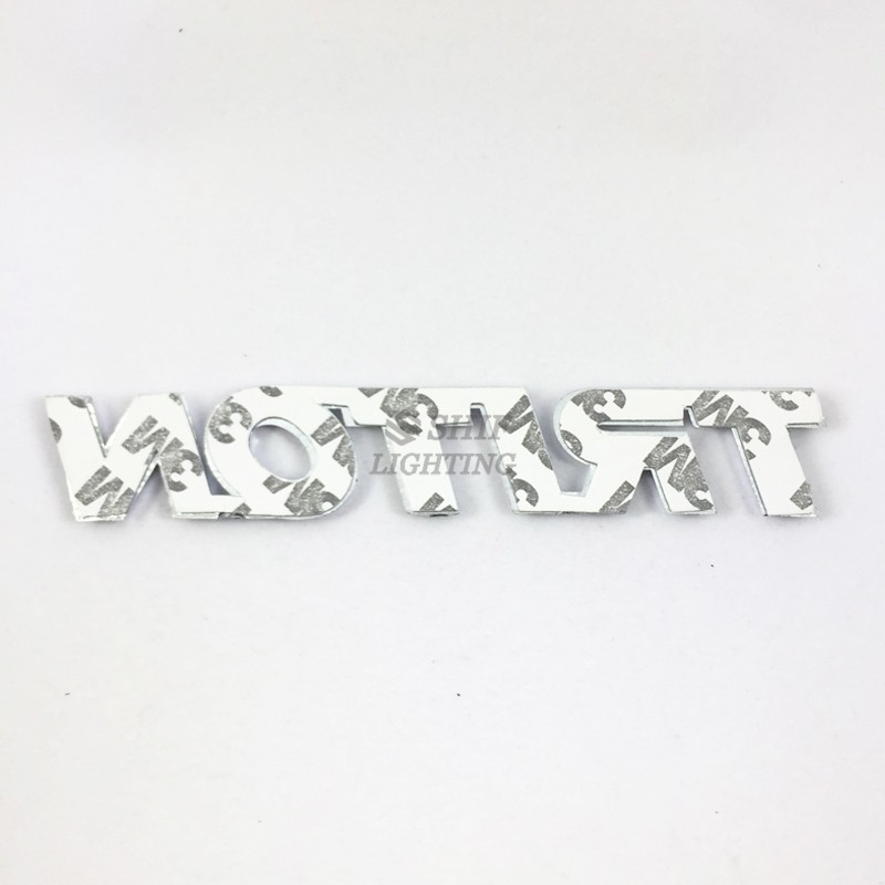 1pc Stiker Emblem Logo TRITON Bahan ABS Warna Silver Untuk Mobil Mitsubishi