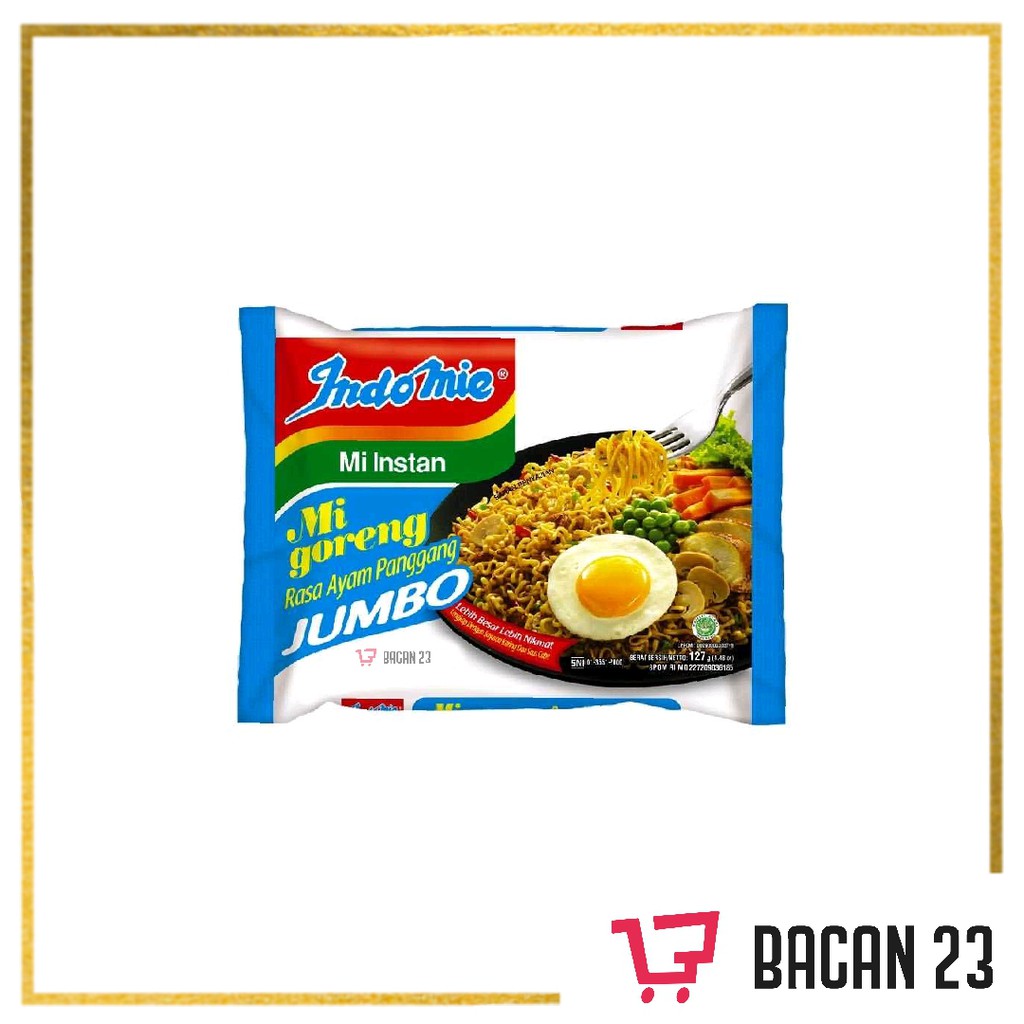 

Indomie Mi goreng Ayam Panggang Jumbo (127gr) - Indo Mie Instan / Bacan 23 - Bacan23