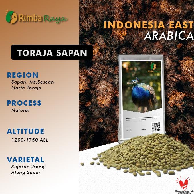 

arabica green bean Toraja Sapan Natural process
