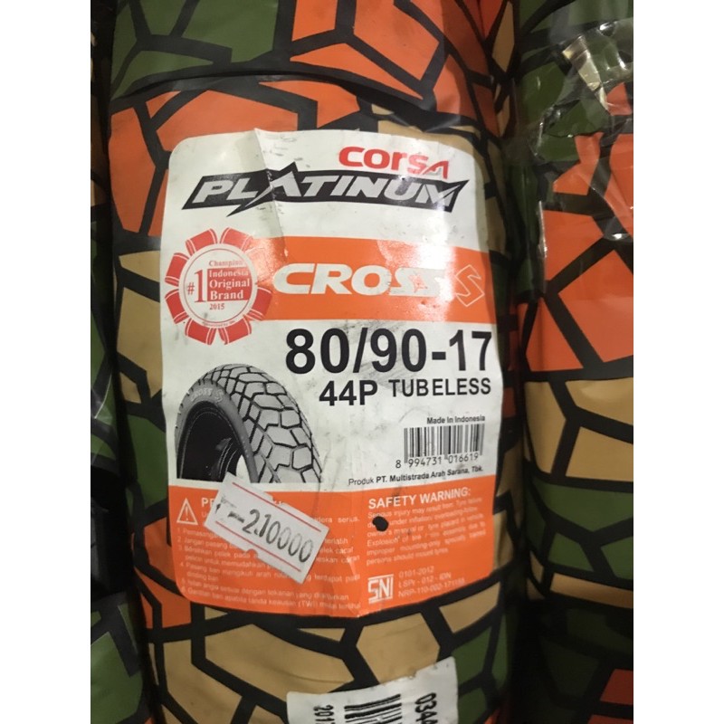 Corsa Platinum Cross 80/90 R17 Tubeless