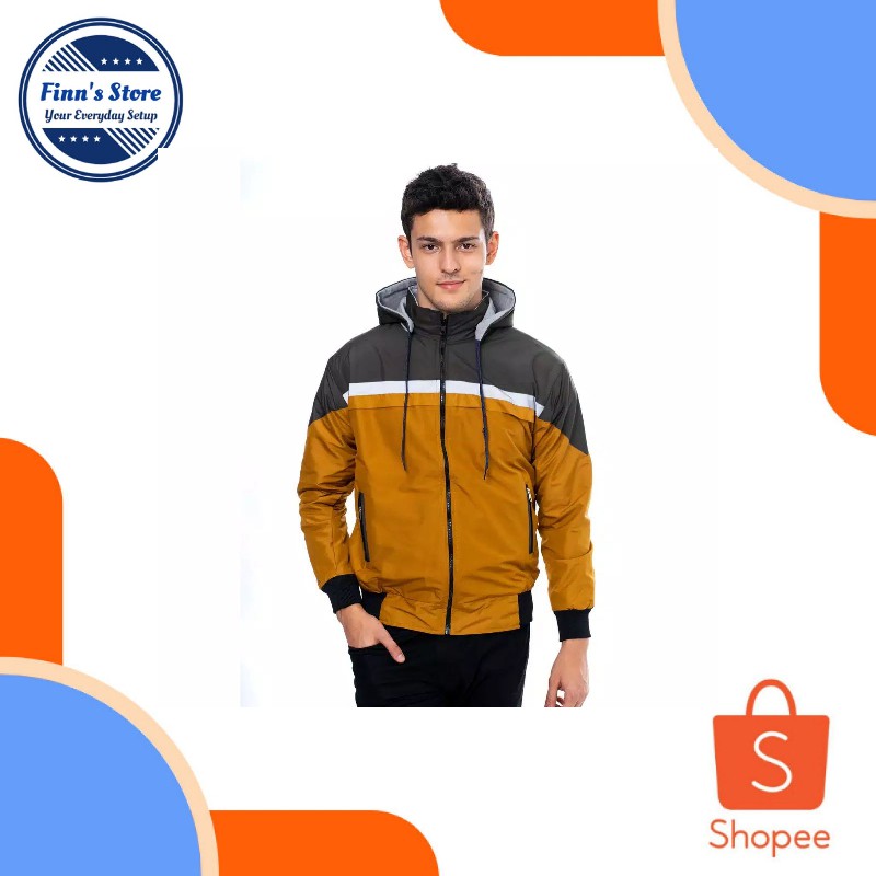 JAKET 2 IN 1 JAKET PRIA JAKET BOLAK BALIK PRIA JAKET PARKA PRIA JAKET OUTDOOR ARMY MUSTARD