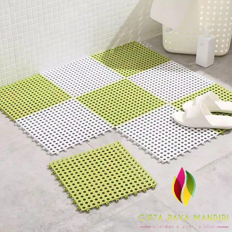 Karpet Anti Slip Kamar Mandi POLKADOT PVC Karpet Anti Licin Dapur Mat Non-slip 30x30 cm