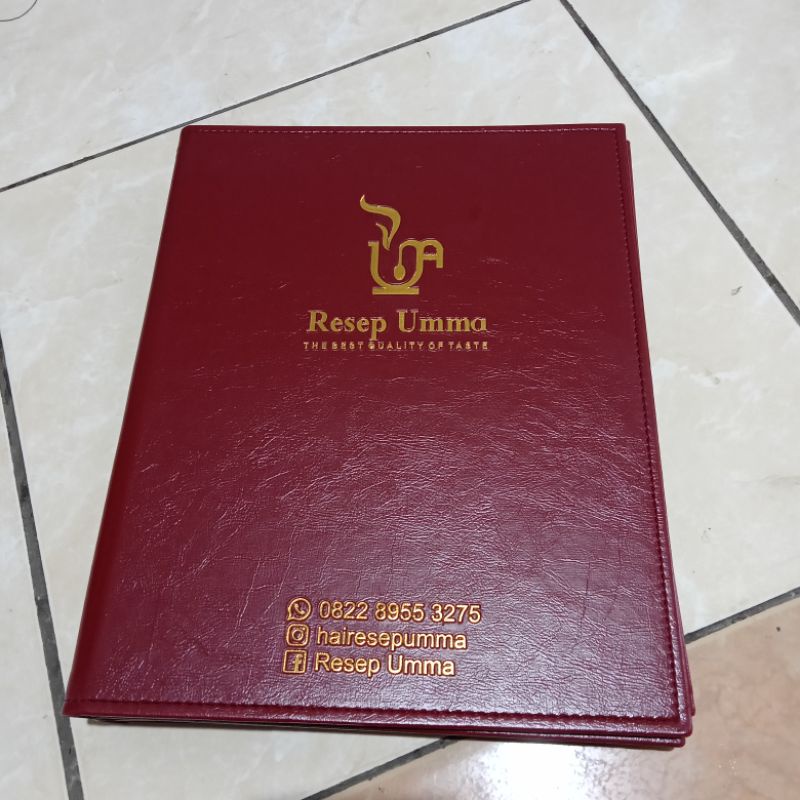 

buku menu jepit baut ukuran A5