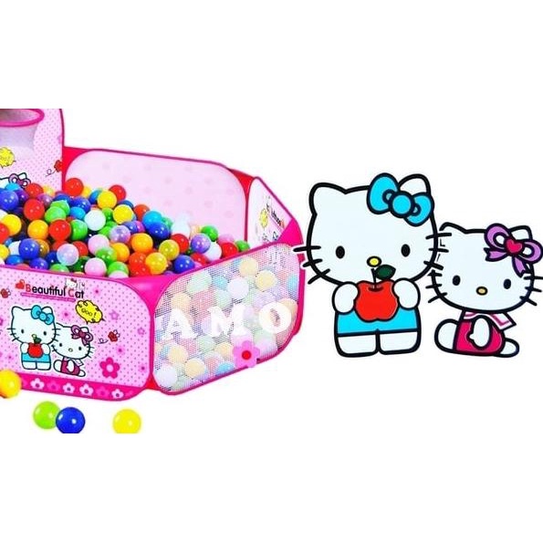 ➥ Tenda Keranjang Mandi Bola Hello Kitty - Tenda Anak Mandi Bola ❂