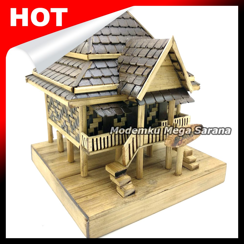 Jual Miniatur Rumah Adat Bengkulu Dari Bambu Indonesia Shopee Indonesia