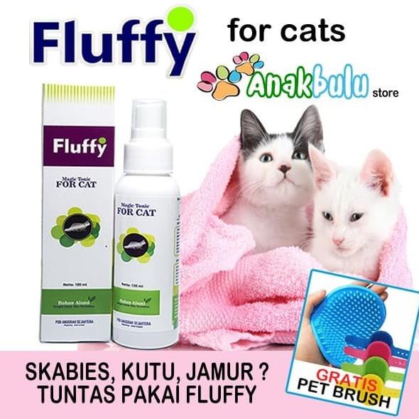 Obat Jamur Kucing Fluffy Cat Anti Jamur Kulit Gatal Luka dan Koreng