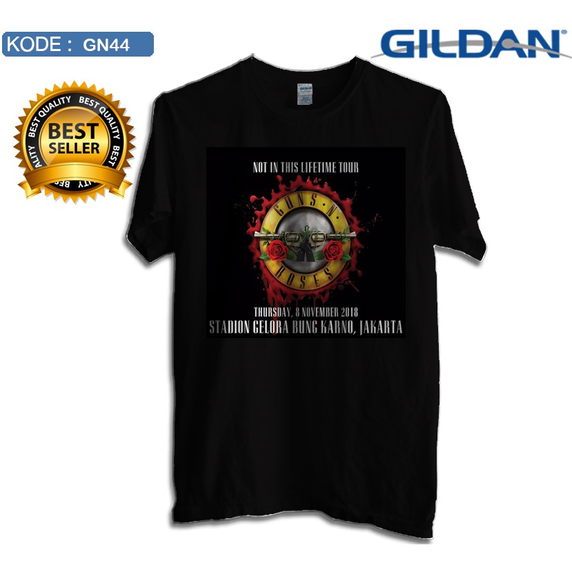 Kaos guns n roses konser jakarta 2018 original gildan softstyle gn44