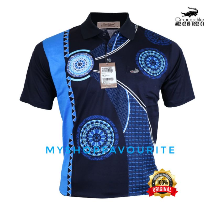 KAOS PRIA CROCODILE PLATINUM/ CROCODILE DIAMOND 1695 Biru