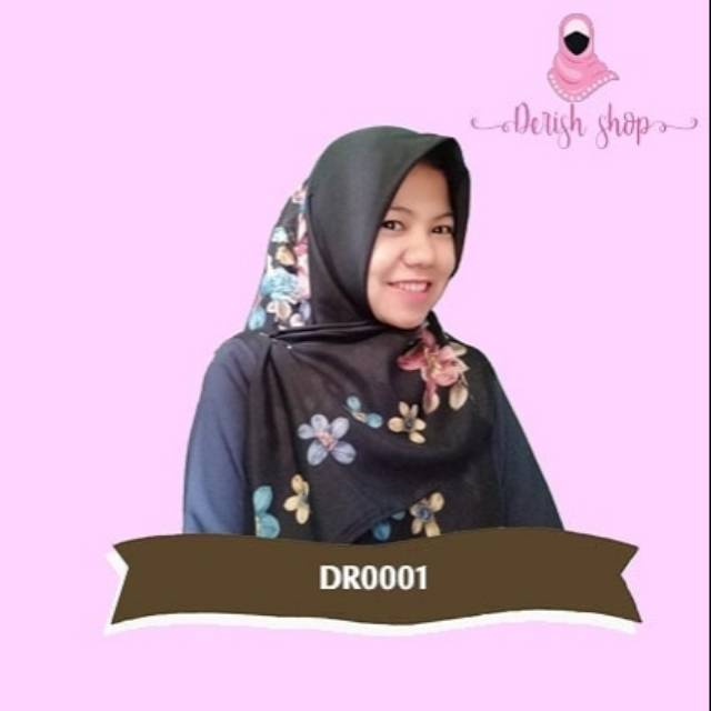 SegiEmpat Katun Motif Bunga 110x110