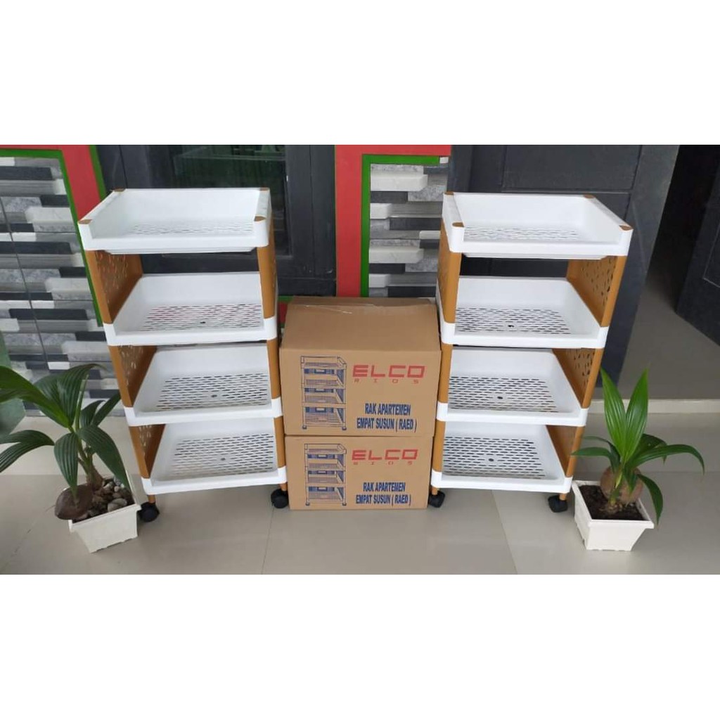 RAK SERBAGUNA ELCO SUSUN 4 RAK APARTEMEN PLASTIK