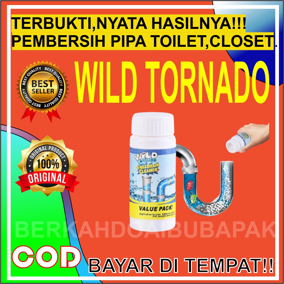 Pembersih Pipa Toilet Wastafel Mampet Wild tornado Soda Api Alat Pipa Tersumbat Alat Anti Mampet Was
