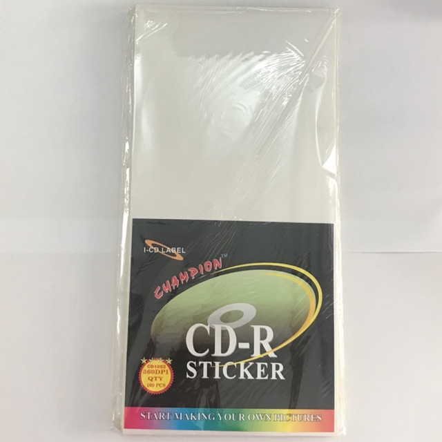 CD LABEL HVS CHAMPION - STIKER cdr dvdr isi 100 lembar