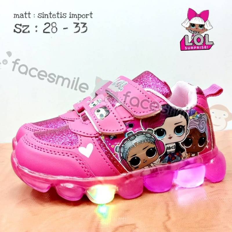SEPATU ANAK PEREMPUAN/ SEPATU KARAKTER LOL/LED