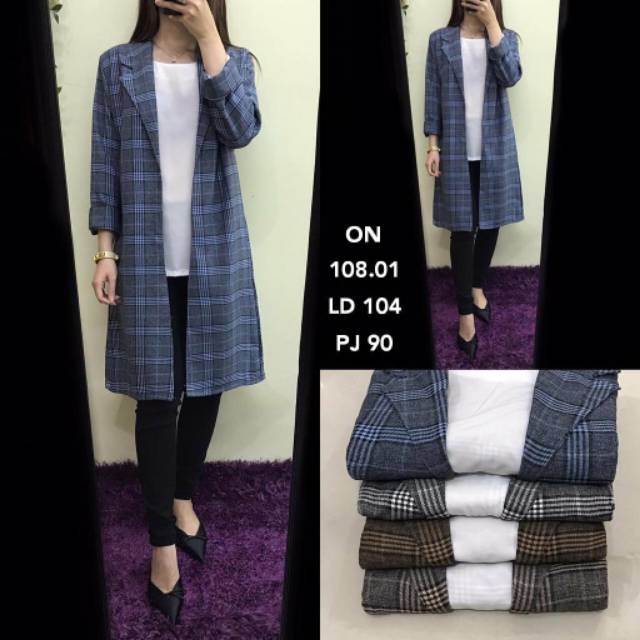 Blazer wanita/Tunik blazer/tunik/kardigan /atasan wanita/baju wanita/atasan kondangan/blazer