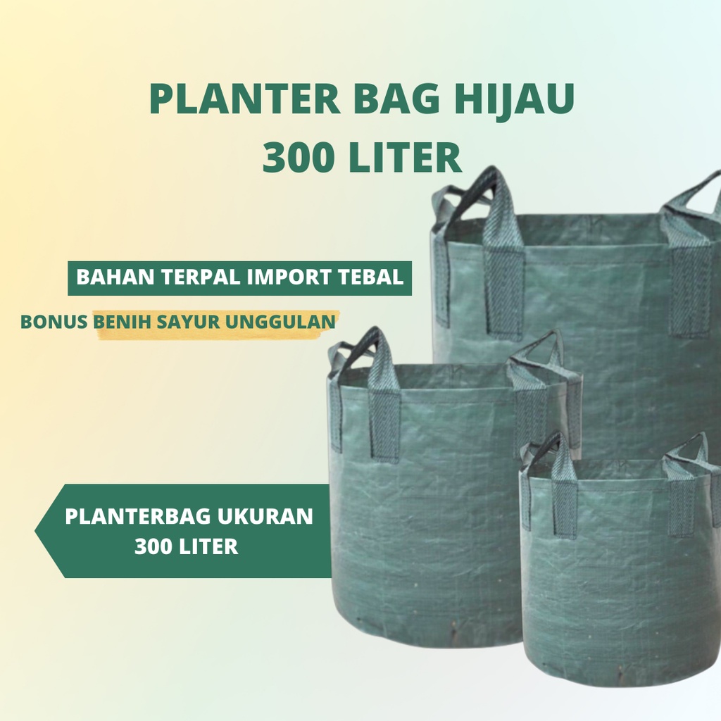 Planter Bag Hijau 300 Liter Planterbag Untuk Tanaman Besar