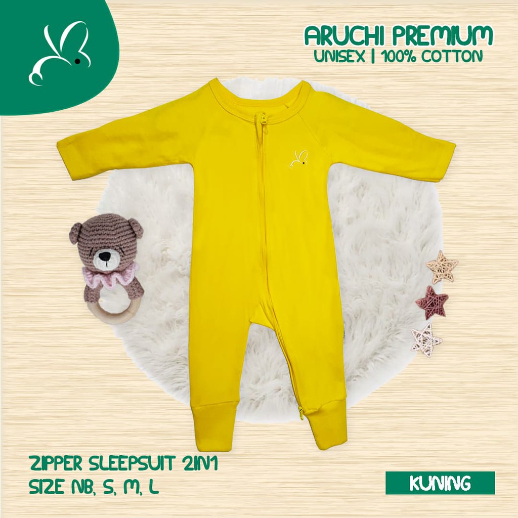 Sleepsuit Zipper Aruchi NB S M Palmerhaus cherrybabykidssbop