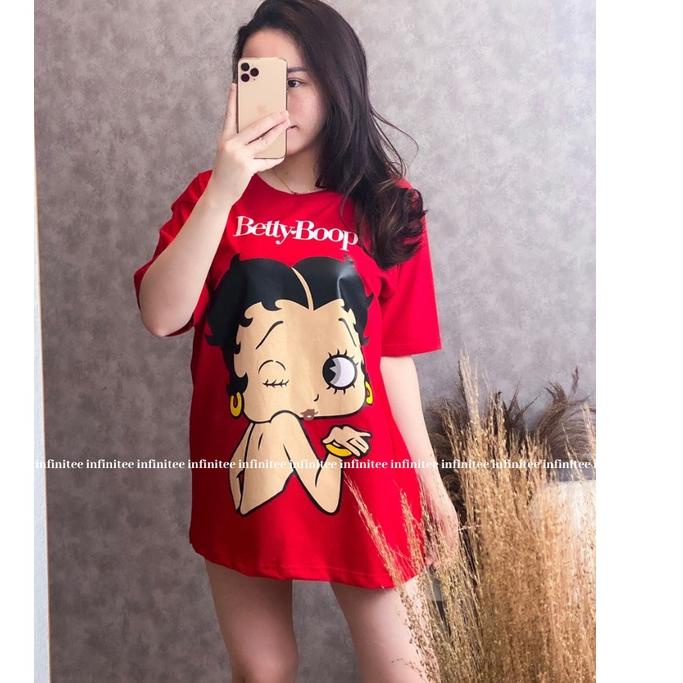 Kaos Oversize Wanita Atasan Wanita Jumbo Bahan Cotton Combed 30s 