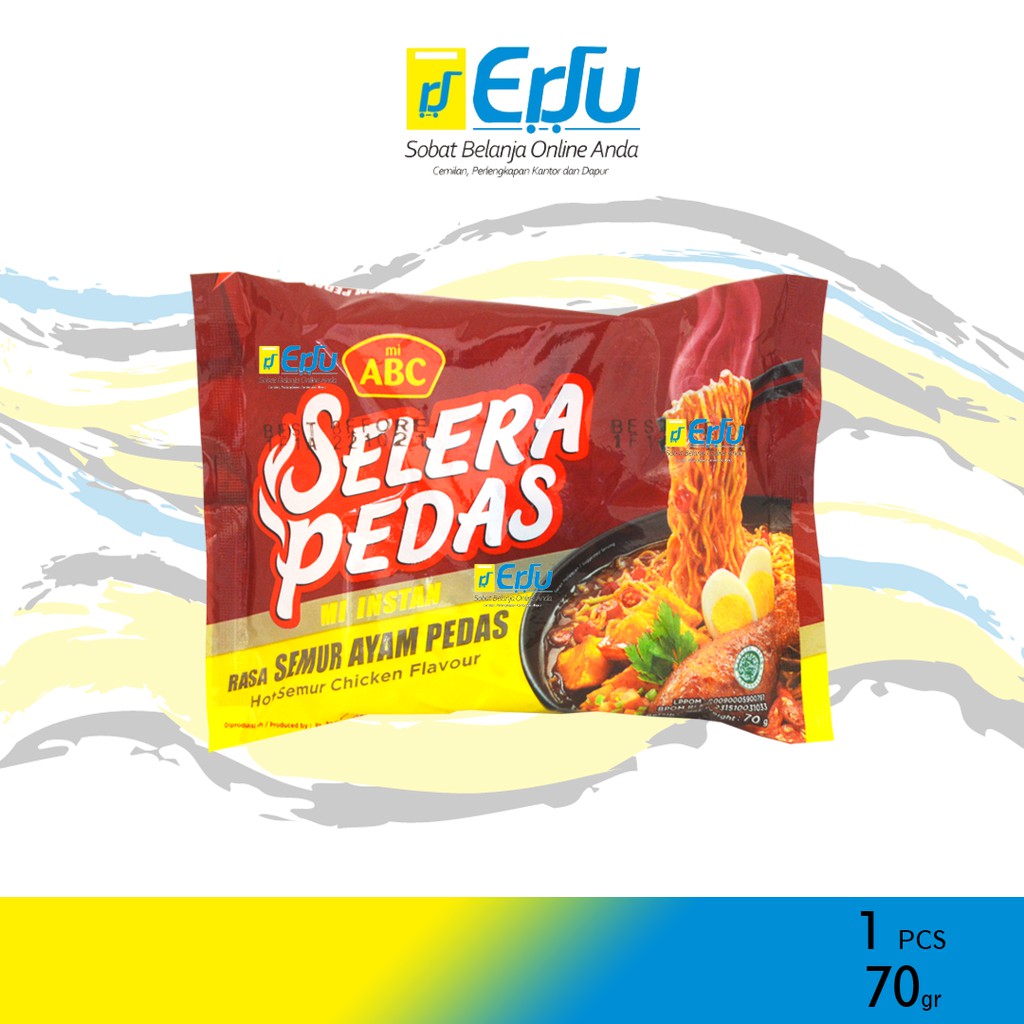 

ECER ABC Selera Pedas Semur Ayam Pedas Mie Instan Kuah Halal MUI - 70gr