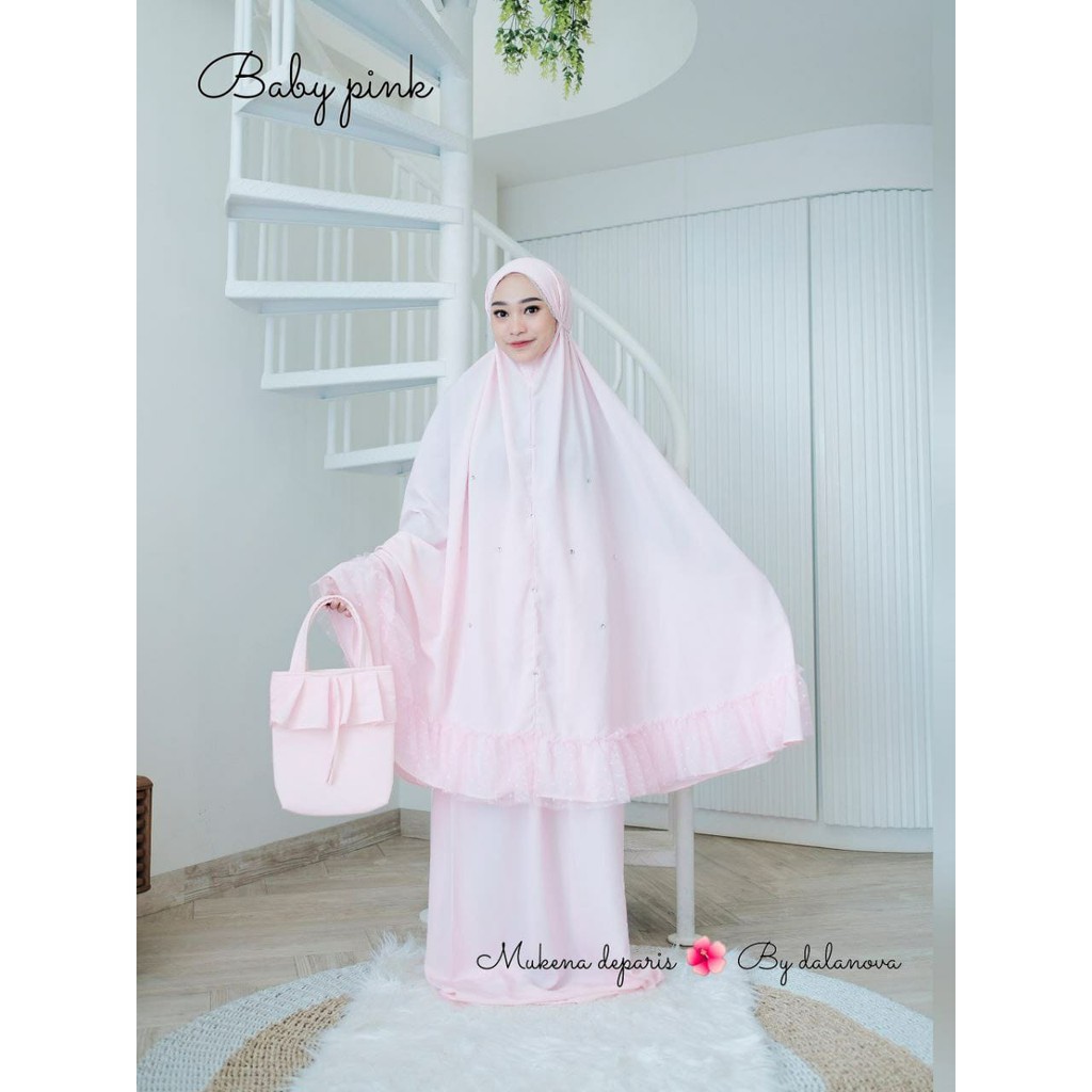 Mukena Paris mukena premium mukena trendi mukena warna putih mukena kekinian mukena limited edition