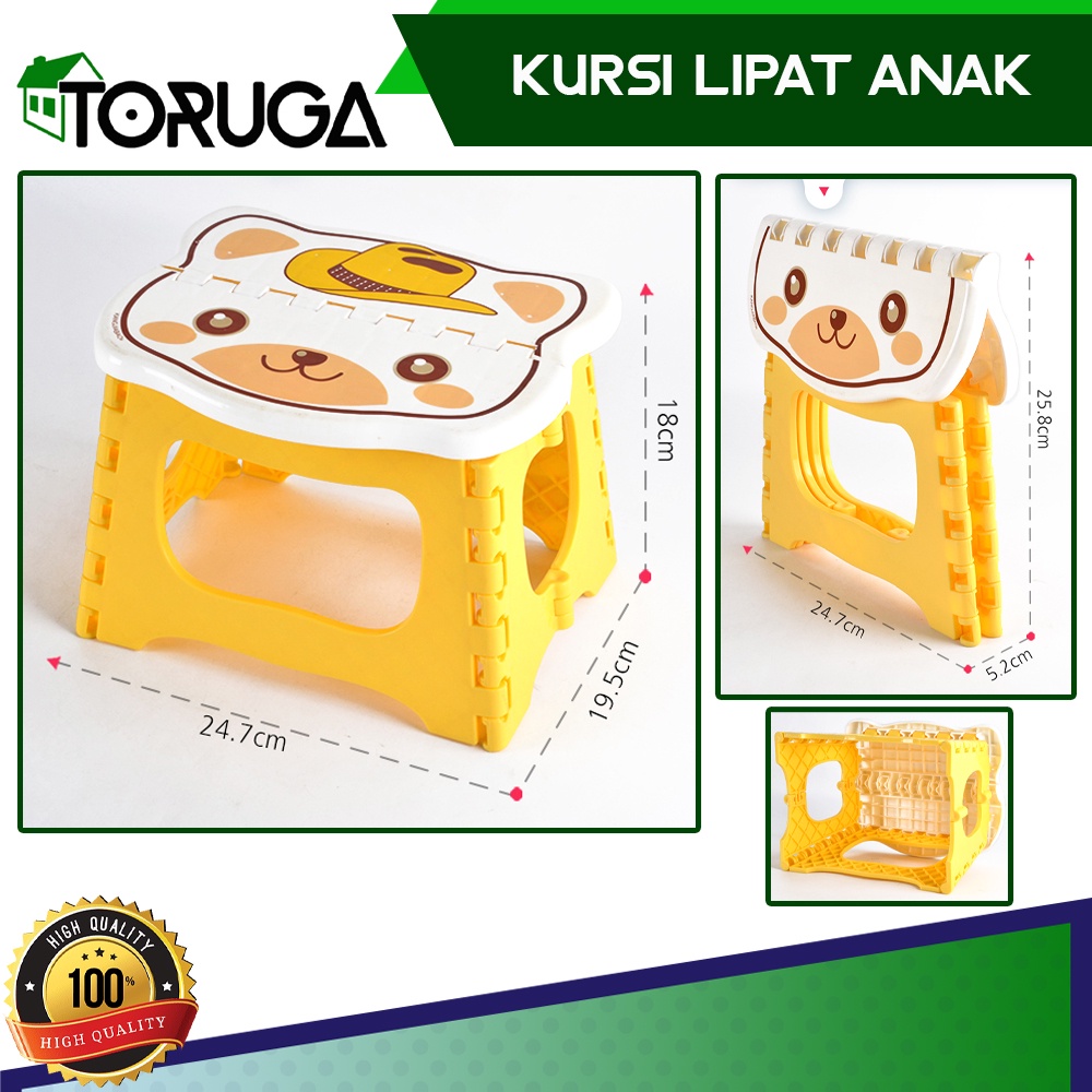 Kursi Lipat Mini Plastik Anak Bangku WC Toilet Serbaguna Foldable Chair Portablle