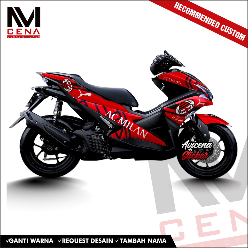 Sticker Decal Aerox 155 Decal Sticker Aerox 155 Striping Aerox Full Body Dekal Aerox red acm