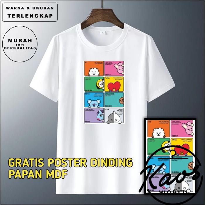 004 - KAOS BTS QUOTES PUTIH PRINTING GRATIS POSTER
