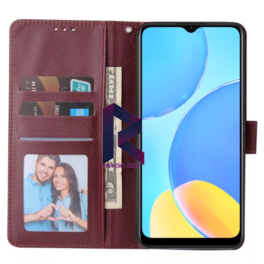 OPPO A16E CASING DOMPET FLIP WALLET LEATHER KULIT PREMIUM SARUNG BUKA TUTUP FLIP CASE OPPO A16E