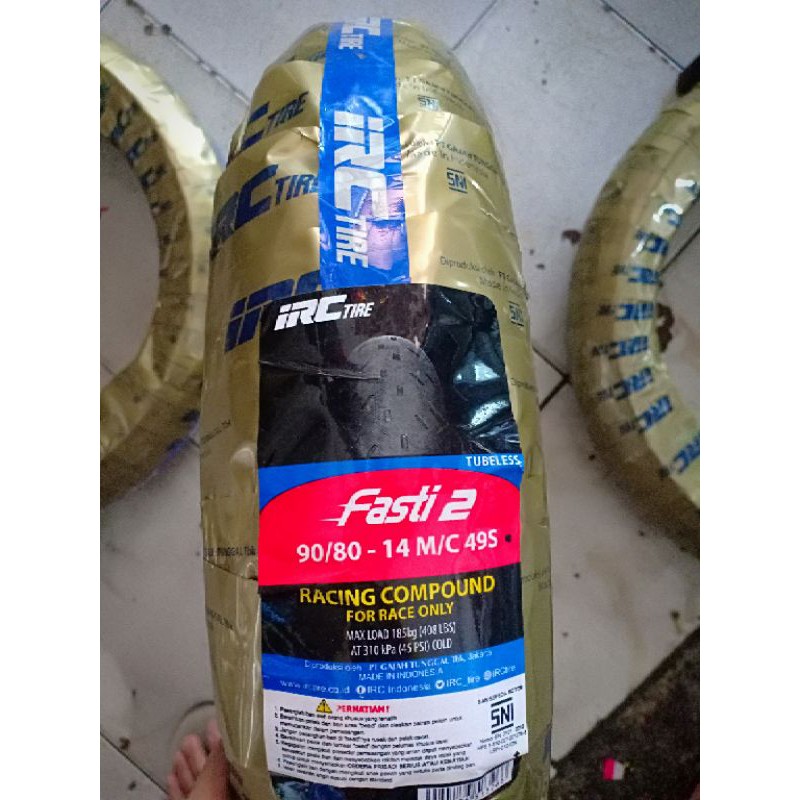 ban irc fasti 2 ring 14 ukuran 90-80/14 soft compound