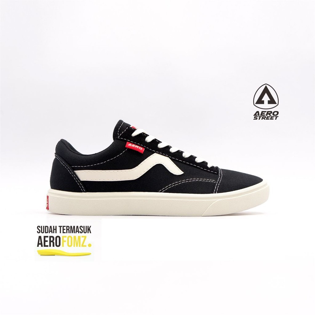 Aerostreet 36-45 Massive Low Hitam + Aerofomz