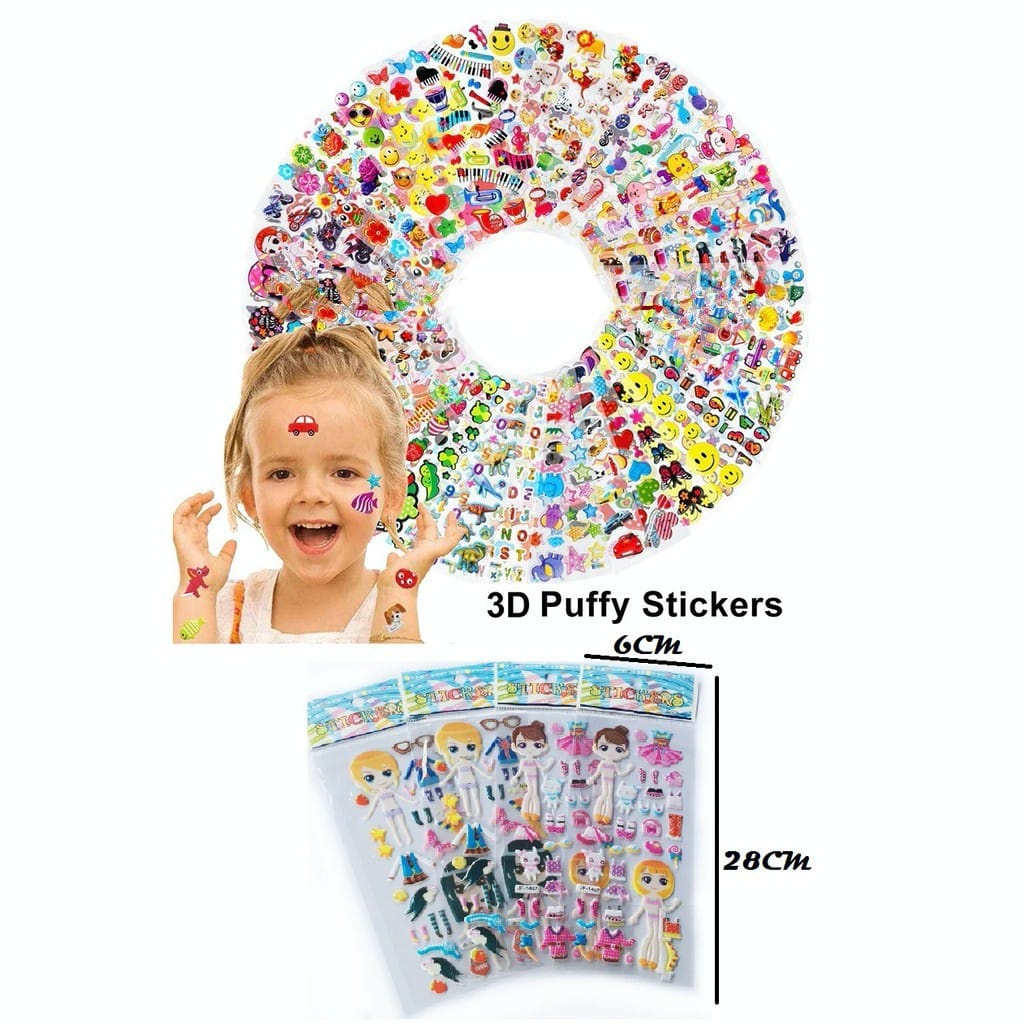 Mainan Stiker 3D Anak Timbul Sticker Tempel Karakter P65 PGM