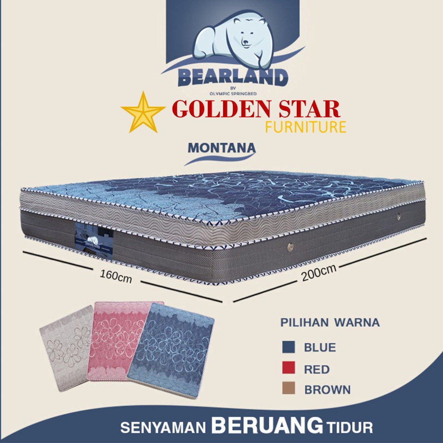 Kasur / SET Spring Bed Bearland Montana Olympic springbed 120/160/180 - Kasur uk 120