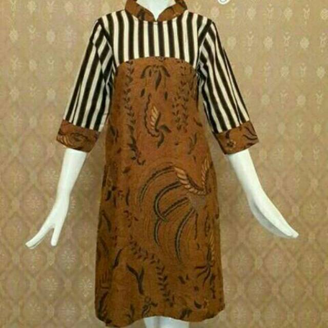 Tunik batik kombinasi