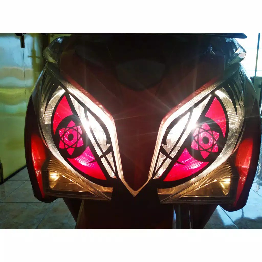Stiker Mata Vario Sticker Stiker Variasi Lampu Depan Vario 125 2013/2014 OLD Mata Sharingan bisa COD