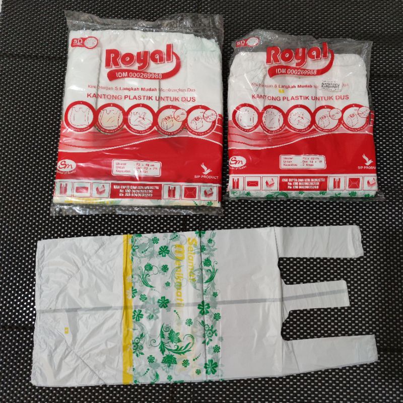 kantong plastik untuk dus kotak makanan ROYAL ukuran dus 18x18 dan 20x20