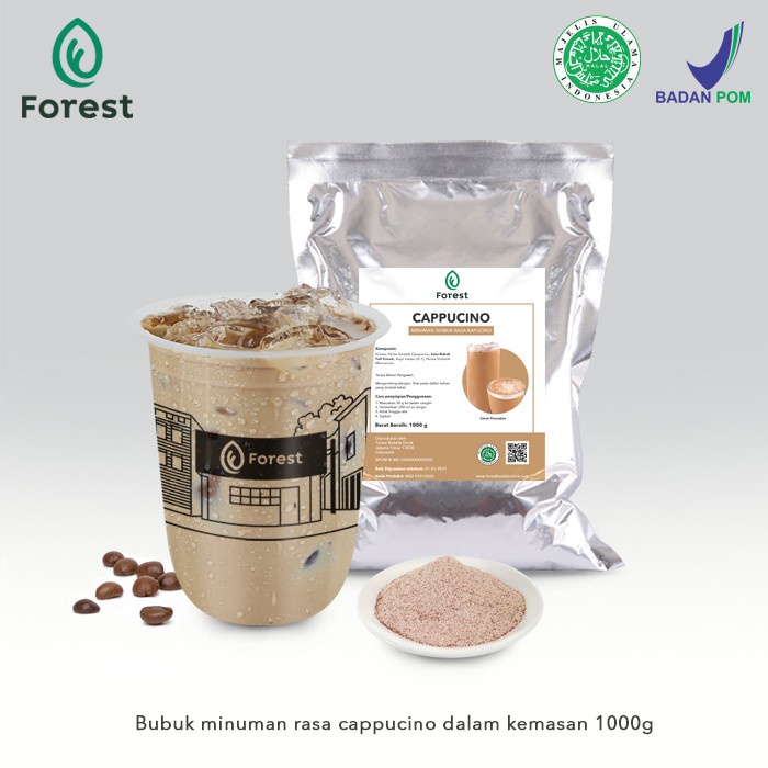 

DISKON - (BISA COD) Bubuk Minuman CAPPUCCINO Powder - FOREST Bubble Drink - POWDR+BUBLEWRAP
