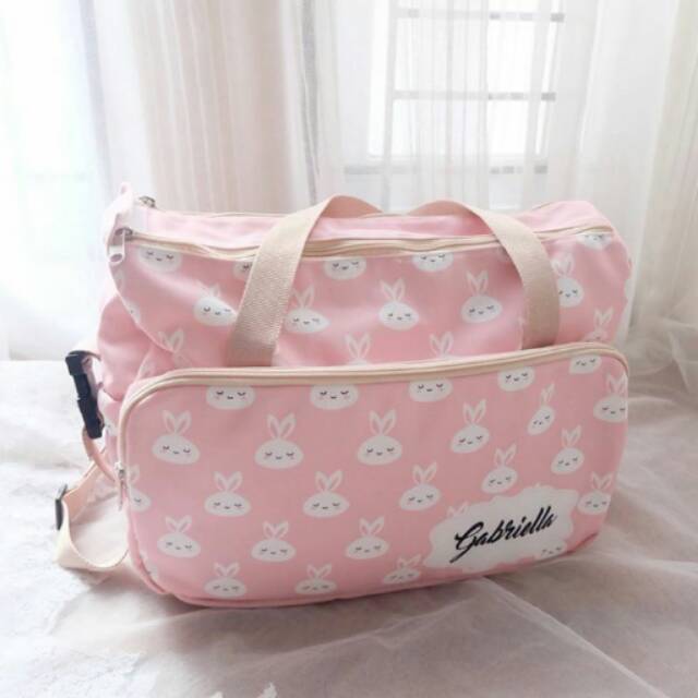 BABY BAG BUNNY PINK / TAS BAYI CUSTOM / TAS PERLENGKAPAN BAYI