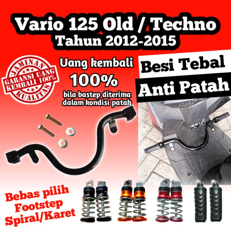 Pijakan Kaki Bastep Footstep Depan Motor Vario 125 Fi Old Lama Variasi Tahun 2012 2013 2014 2015 Sur